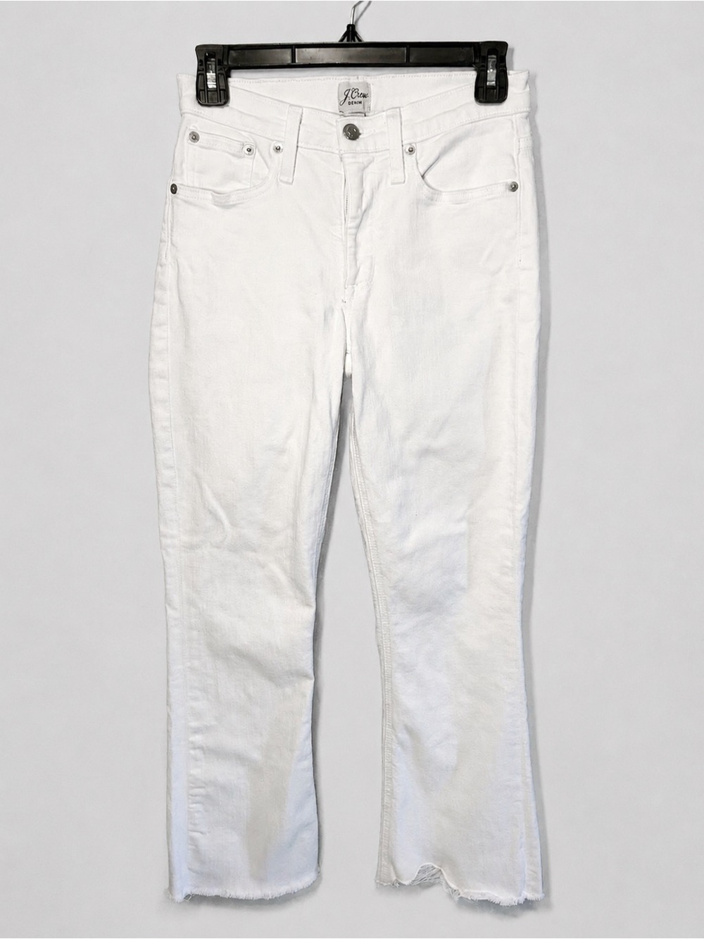 J. Crew White Straight-Leg Boot Cropped Women's Jeans